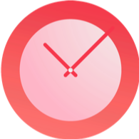 Icon of a pink analog clock