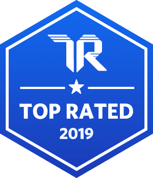 Award Badge of the Trust Radius top rated companies of 2019