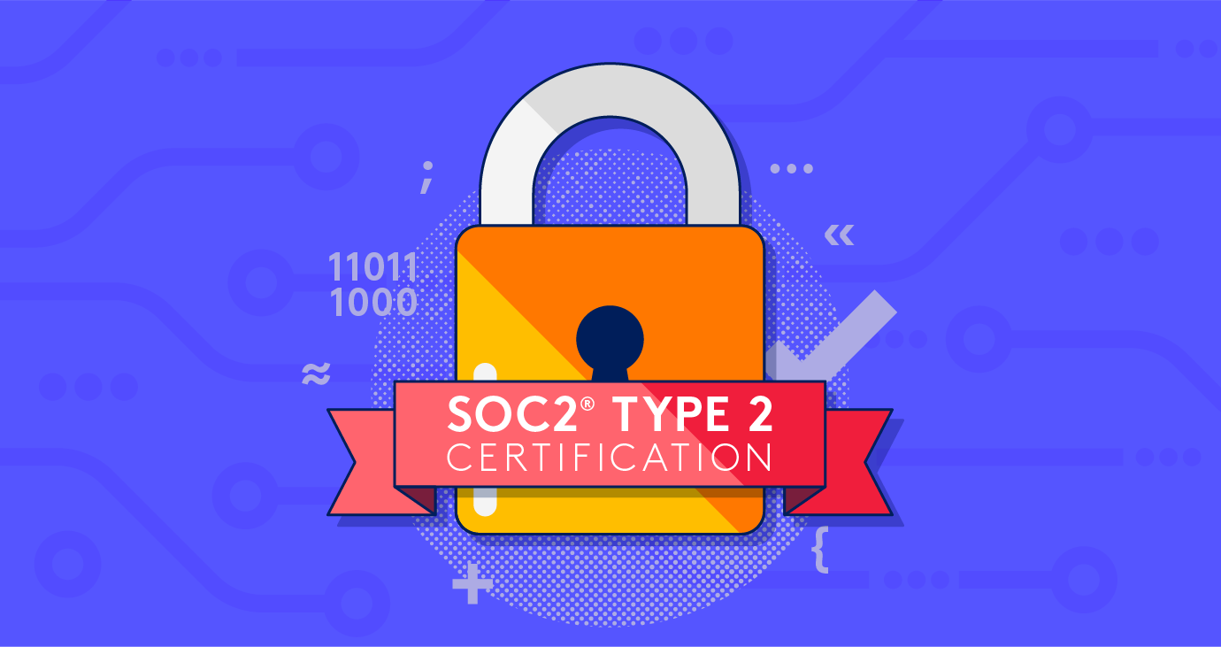 Security lock with badge indicating SOC2 Type 2 certification