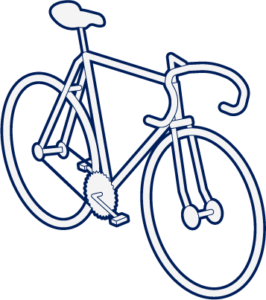 Bicycle representing medium lane of email frequency