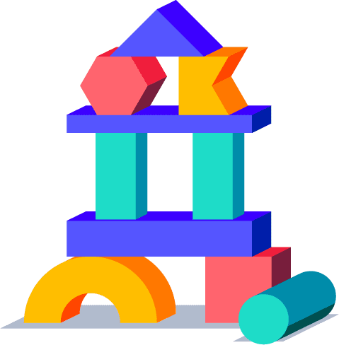 Decorative stacked building blocks using the PathFactory shapes