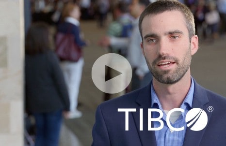 Video Thumbnail featuring Tibco Logo and Tim Noble speaking