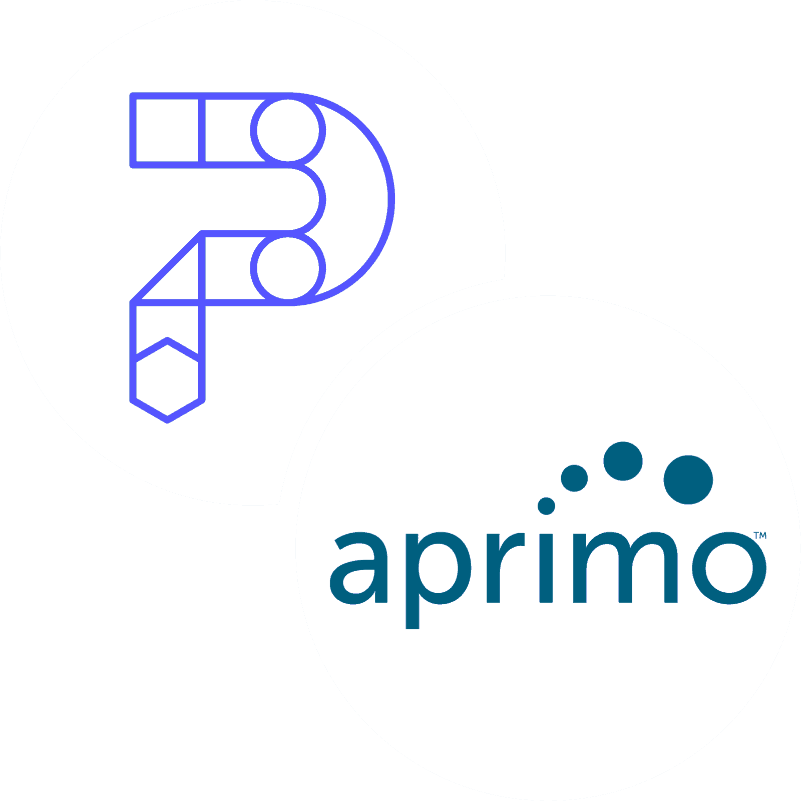 Aprimo and PathFactory logo lockup